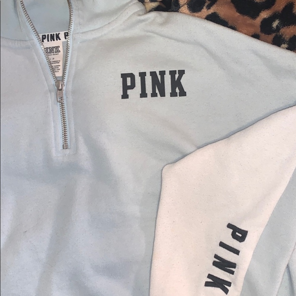 PINK half zip pullover